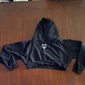 Naked Wolfe Black Cropped Hoodie